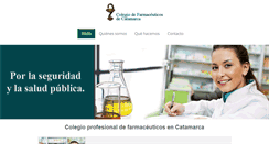 Desktop Screenshot of colegiodefarmaceuticosdecatamarca.com
