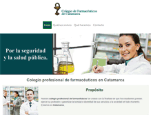 Tablet Screenshot of colegiodefarmaceuticosdecatamarca.com